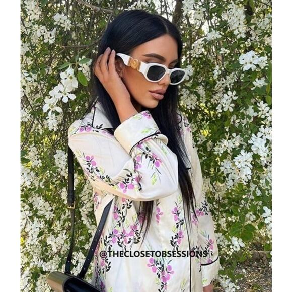 ZARA Flowy Pajama-Style Printed Blouse NWT - Picture 4 of 16